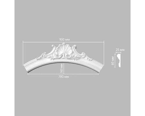 Радиус [1/4 круга] DECOMASTER 897174-111 (Rнар. 635 | Rвн. 550мм)